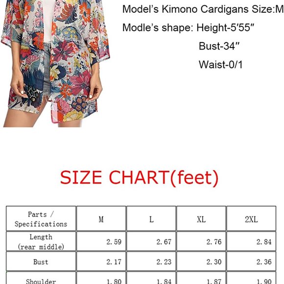 Loose Tops Half Sleeve Shawl Chiffon Cardigan Blouses Casual Beach - Picture 5 of 5